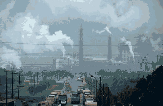 Smokestacks and pollution