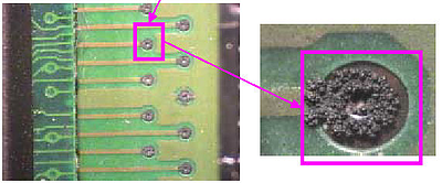 corrosion on a solder joint