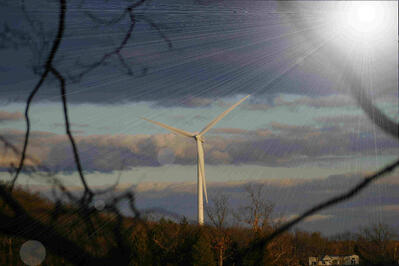 Windmill in sunlight by Joe