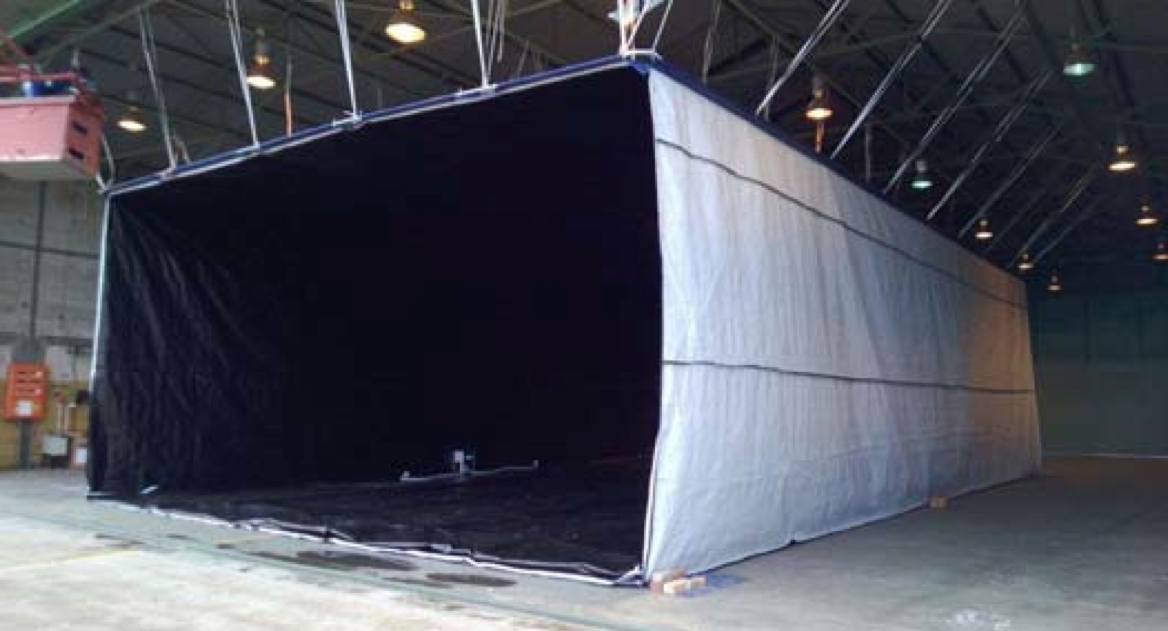 Intercept Portable Hangar is perfect for protecting planes and large vehicles