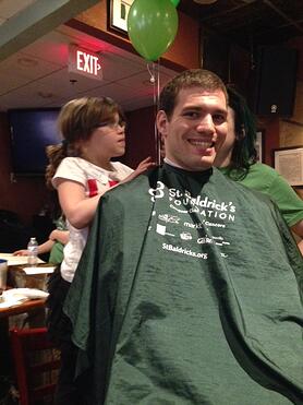 Abby and Abbie at St. Baldrick's Event 2014