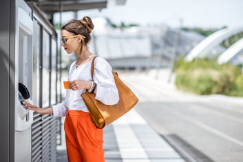 iStock-807406372 Woman at ATM Electronics