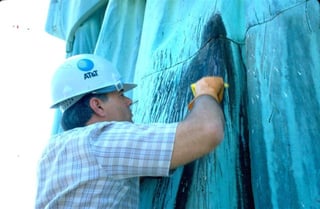 John Franey analyzing the Statue of Liberty